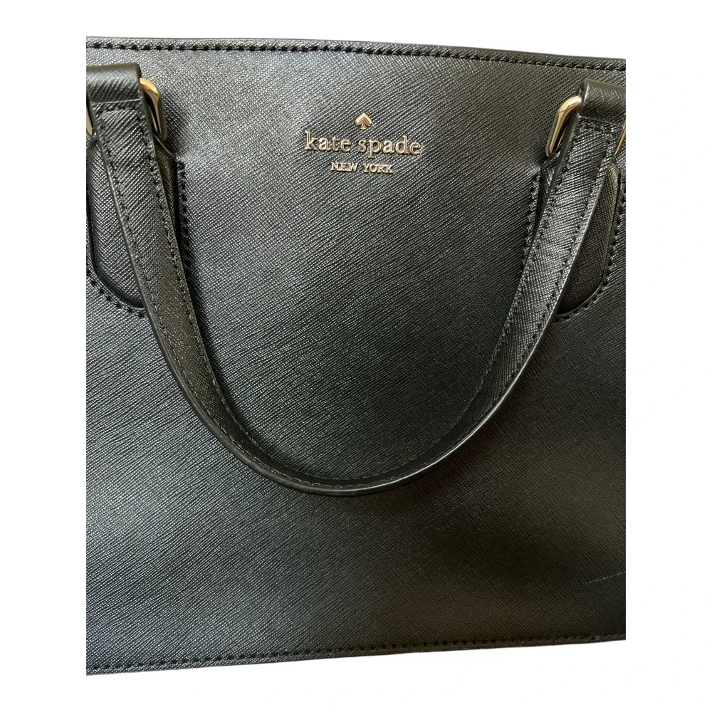 Kate Spade New York NWOT Laurel Way Black Saffiano Leather Satchel Crossbody Bag